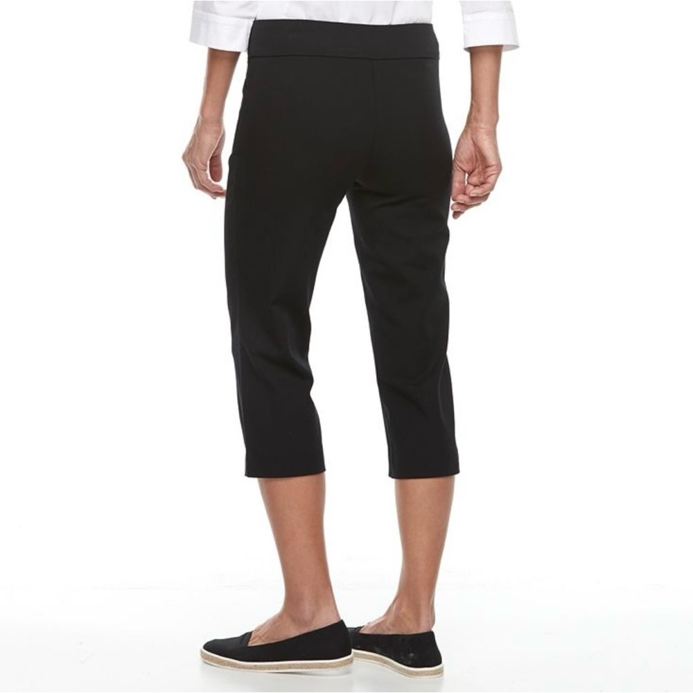 Croft & Barrow Women Capri Cropped Pants Sz 14 Stretch Navy Blue Mid Rise NWOT - Picture 13 of 13